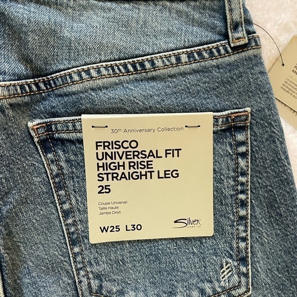 𝅺nwt W25 L30 Silver Jeans color blue - Picture 4 of 4